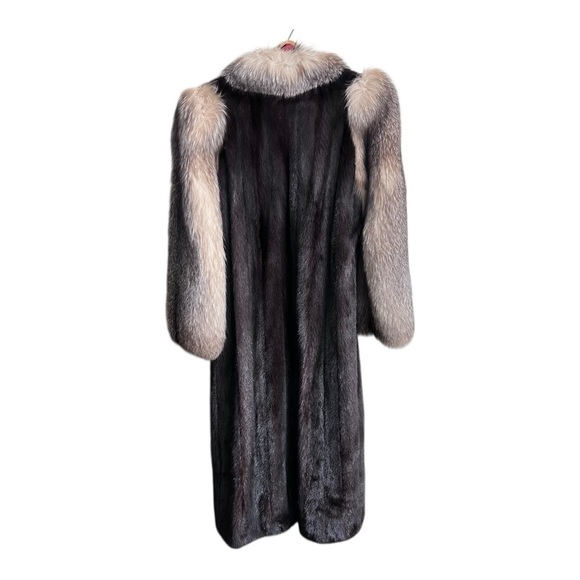 Vintage 20s Paul Magder Toronto Real Silver Fox Fur & Real Mink Coat Size M/L - Picture 16 of 16
